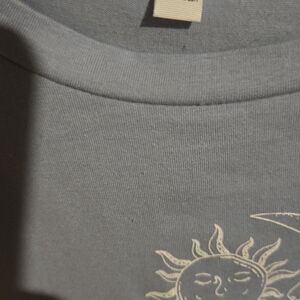 Blue T-Shirt with Sun and Moon Design